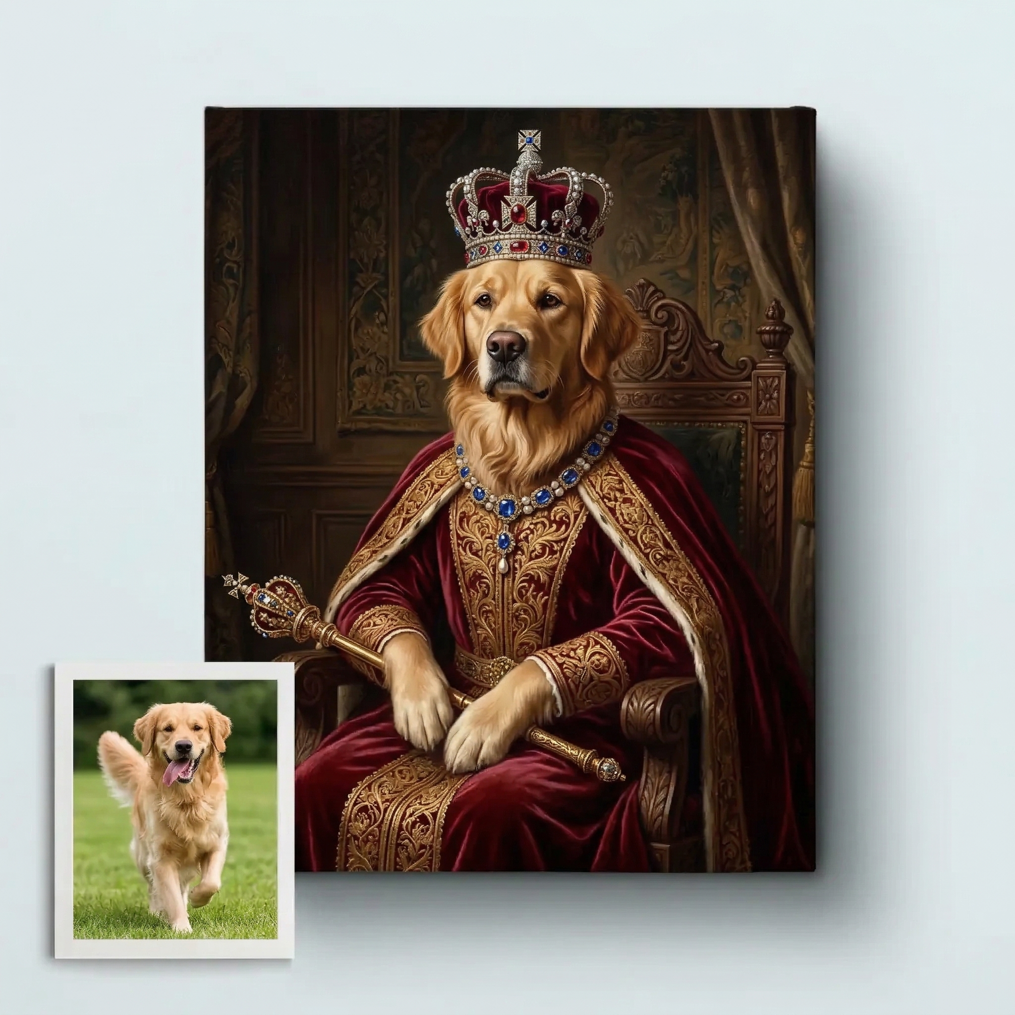 ai_gen_1774170500-2.jpg Regal Retriever Renaissance Portrait - Image 1