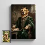 Royal Renaissance Golden Retriever Portrait