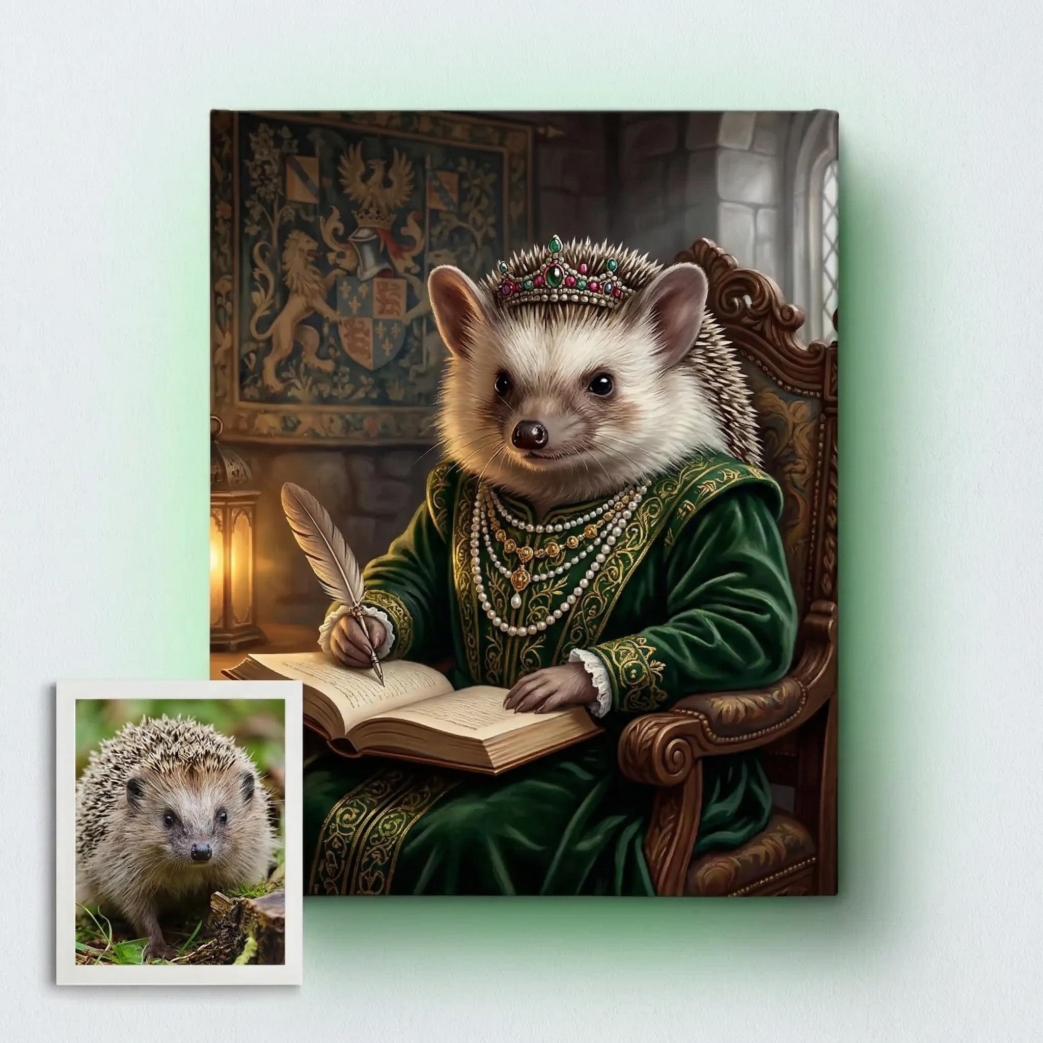 ai_gen_1774170869-2.jpg Royal Hedgehog Earl Portrait - Image 1