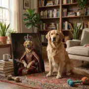 Regal Retriever Renaissance Portrait - Image 2