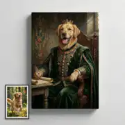 Royal Renaissance Golden Retriever Portrait - Image 2