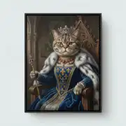 Regal Renaissance Cat Portrait - Image 4
