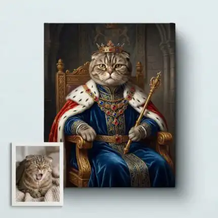 Royal Feline Renaissance Portrait | Gozyy