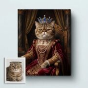 Regal Feline Renaissance Portrait