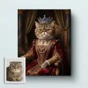 Regal Feline Renaissance Portrait