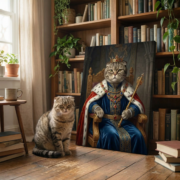 Royal Feline Renaissance Portrait - Image 2