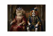 Regal Feline Renaissance Portrait - Image 5