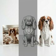 3D Printed Dog Figurine Model Toy - Image 3