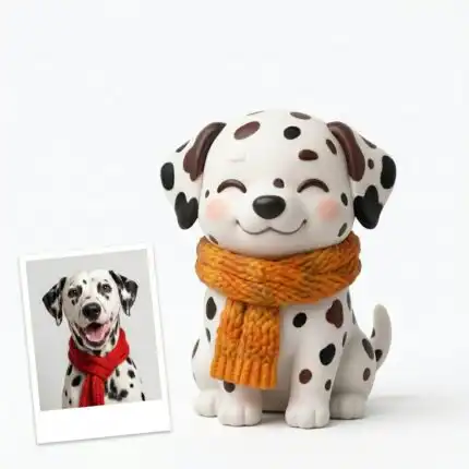 3D Dog Model with Red Scarf | Gozyy
