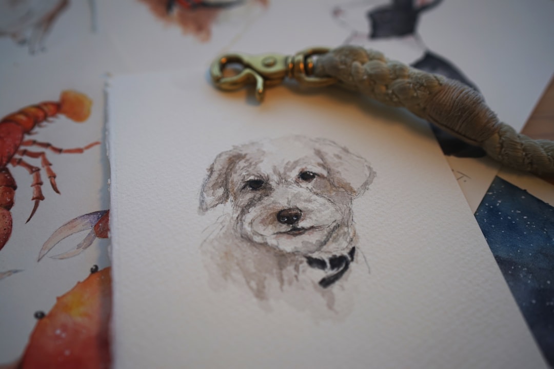 custom pet gift - A picture of a dog on a piece of paper
